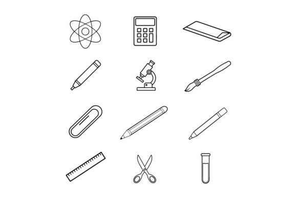 Education Icon Vector Set: Premium Graphics for Icons