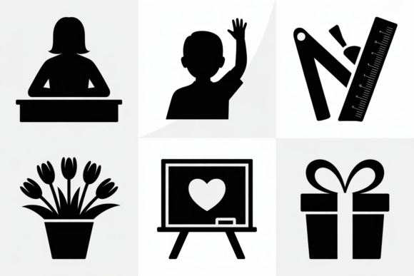 Education Icons Teacher Student School Graphics & Crafts Review