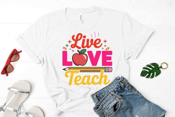 Live Love Teach Education School Svg Review