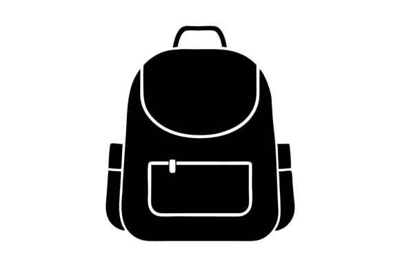 Simple Black Backpack Silhouette SVG: Essential Graphics for Icons