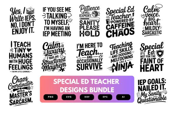 Special Ed Teacher SVG Bundle: Graphics for Crafts & Content