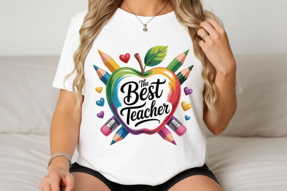 The Best Teacher Apple Design: Premium Graphics for T-Shirt Designs